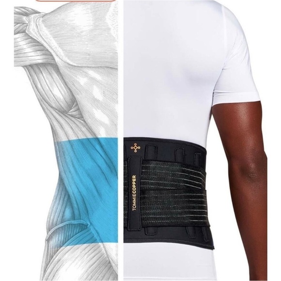 Tommie Copper Black Adjustable Back Brace Unisex Sm/M NWT - Picture 7 of 8